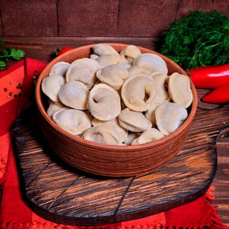 рыбные пельмени с семгой